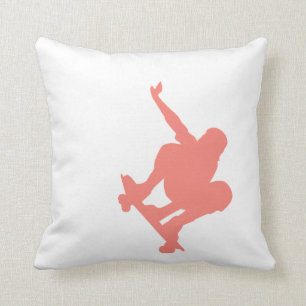 Coral Pink Skater Cushion