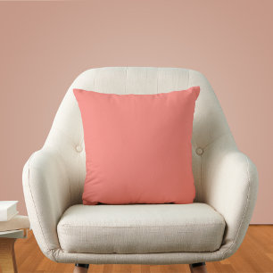 Coral Pink Solid Colour Cushion