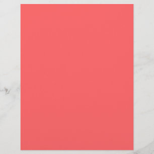 Coral Pink (solid colour) Custom Letterhead