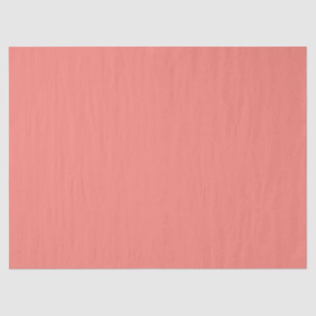 Coral Pink Solid Colour Tissue Paper (Front)
