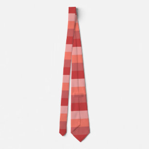 Coral Pink Stripes  Tie