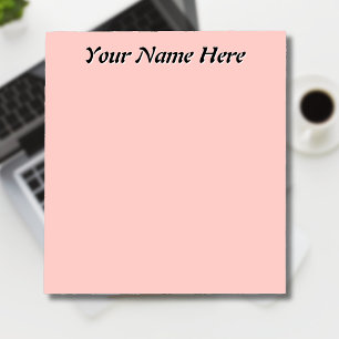 Coral Pink Unique Personalised Teacher Gifts Notepad