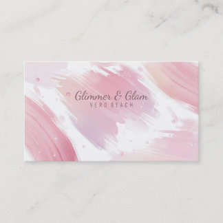 Coral & Pink Watercolor Splashed Business Card