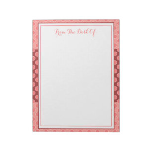 Coral Polka Dot Pattern Notepad