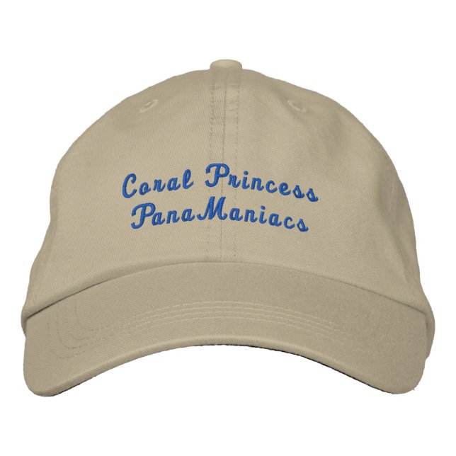 Coral PrincessPanaManiacs Embroidered Hat (Front)
