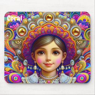 CORAL~ Psychedelic Girl ~ Mousepad