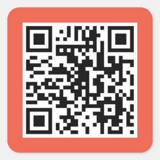 Coral QR CODE Sticker