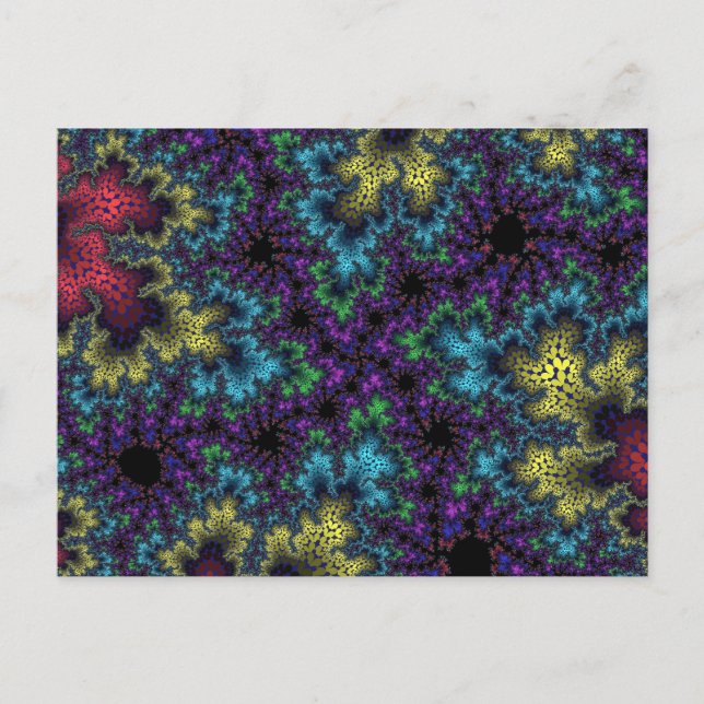 Coral Rainbow Speckle Postcard (Front)