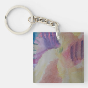 Coral Reef Abstract Art Key Ring
