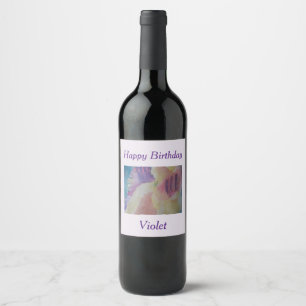 Coral Reef Abstract Art Wine Label