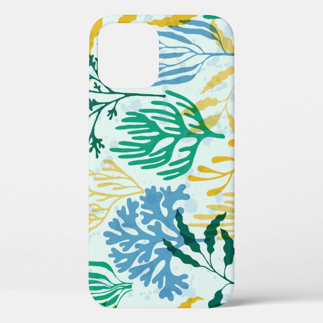 Coral Reef, Algae Seamless Pattern. Case-Mate iPhone Case (Back)