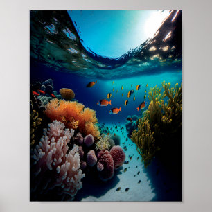 Coral Reef And Tropical Fish Coral Reef Adventure Poster