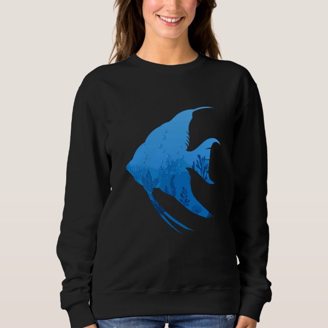 Coral Reef Aquarium Angelfish Sweatshirt (Front)