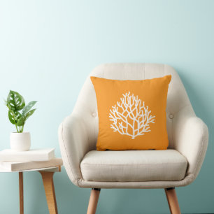 Coral Reef Beach Custom Colours Orange  Cushion