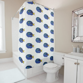 Coral Reef Blue Tang Tropical Aquarium Fish Art Shower Curtain