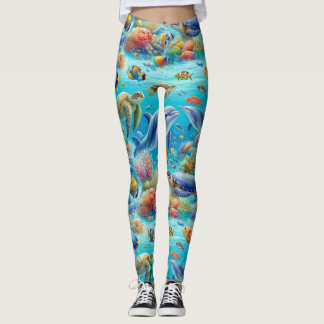 Coral Reef Chic Leggings