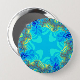 Coral Reef Cross 10 Cm Round Badge