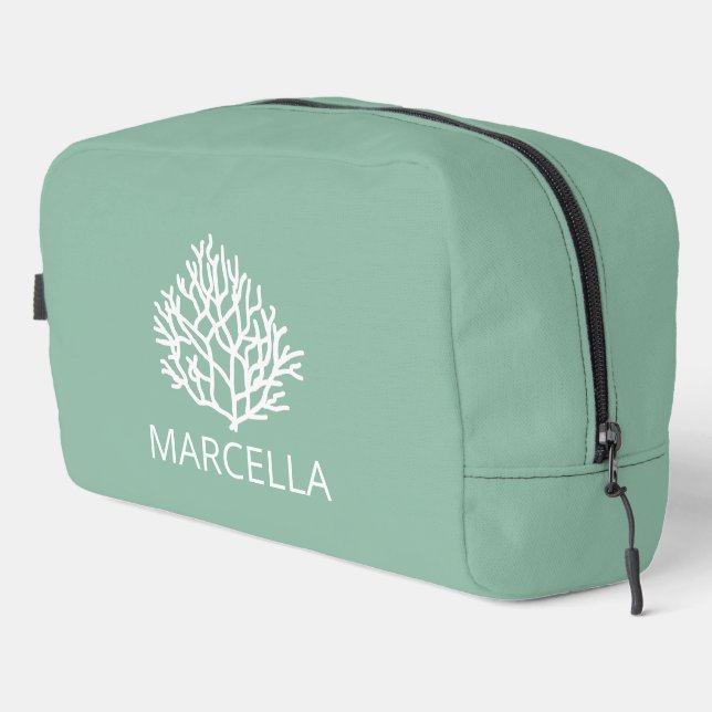 Coral Reef Custom Name Summer Beach   Dopp Kit (Right Corner)