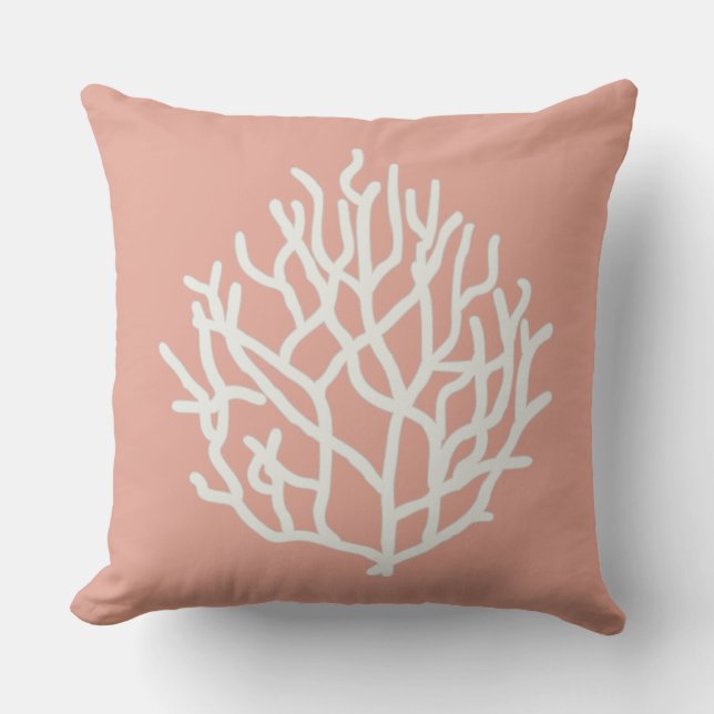 Coral Reef customisable background colour Outdoor Cushion (Front)