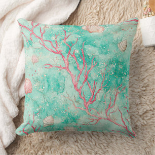 Coral Reef Dive Pattern Cushion