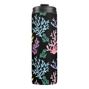 Coral Reef Elegance: Watercolor Pattern Thermal Tumbler