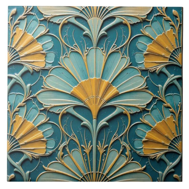 Coral Reef Fan Ceramic Tile (Front)