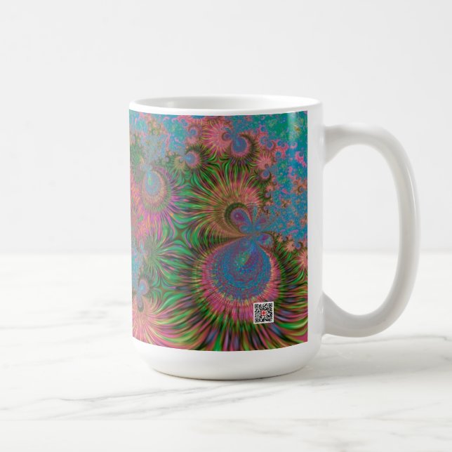Coral Reef Fractal Abstract Art Coffee Mug (Right)