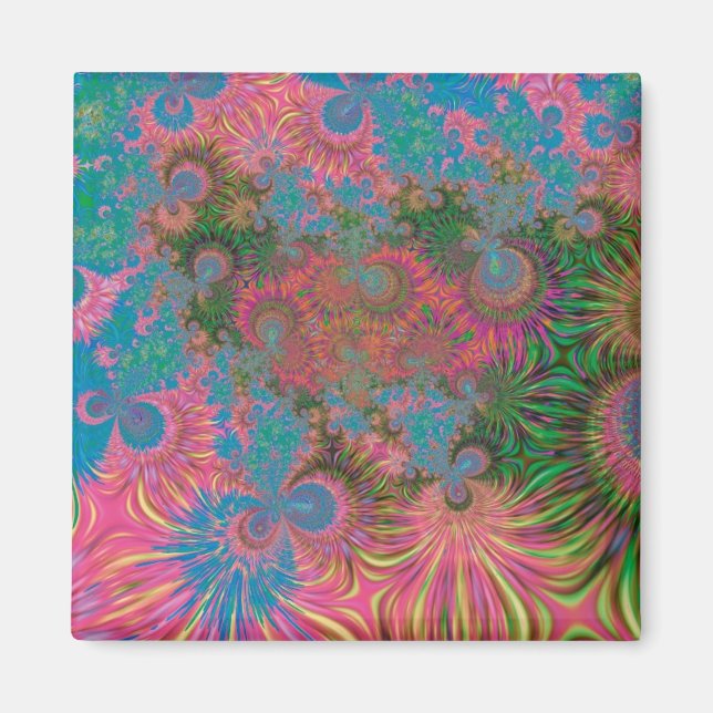 Coral Reef Fractal Abstract Art Magnet (Front)