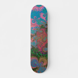 Coral Reef Fractal Abstract Art Skateboard
