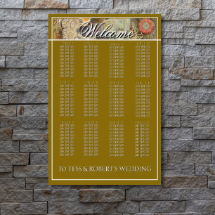 Coral Reef Haeckel Vintage Olive Seating Chart Photo Print