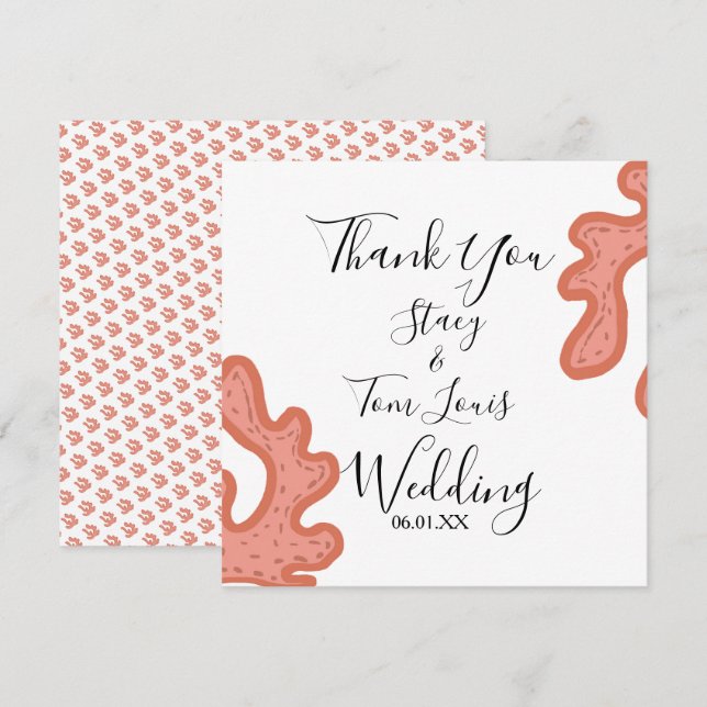 Coral Reef Hand Drawn Tropical Beach  Card (Front/Back)