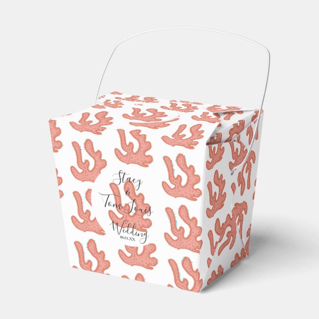 Coral Reef Hand Drawn Tropical Beach  Favour Box (Front Side)