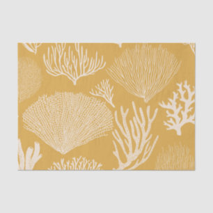 Coral reef in yellow tissue paper