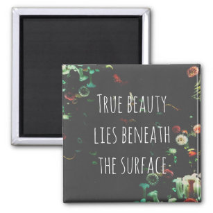 Coral Reef Inspirational Beneath Surface Quote  Magnet