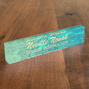 Coral reef name plate