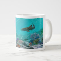 Coral Reef Nurse Shark & Octopus Jumbo Mug