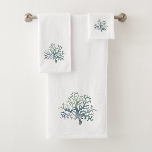 Coral Reef Painting Bath Towel Set (Insitu)