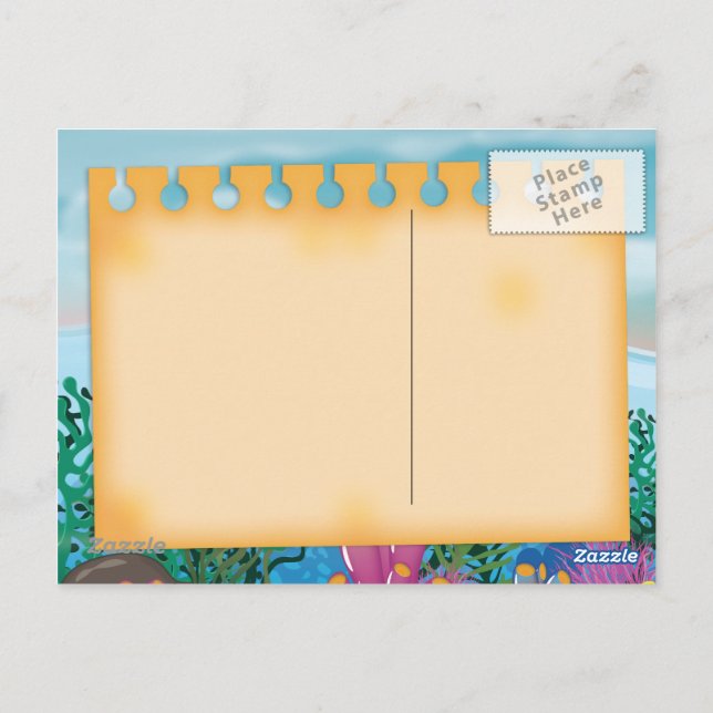 Coral Reef Postcard (Back)
