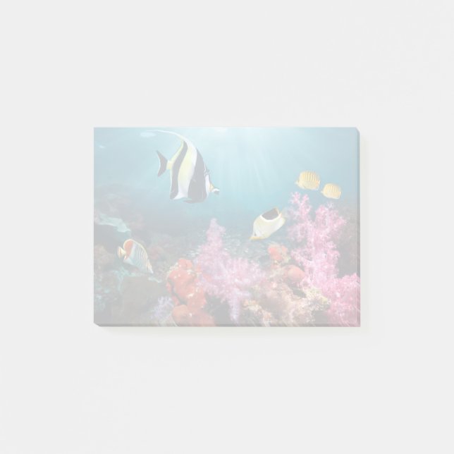 Coral Reef Scenery | Moorish Idol Post-it Notes (Front)