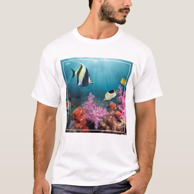 Coral Reef Scenery | Moorish Idol T-Shirt (Front)