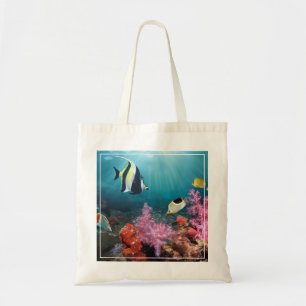 Coral Reef Scenery Moorish Idol Tote Bag