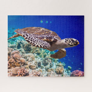 Coral Reef Sea Turtle Jigsaw Puzzle