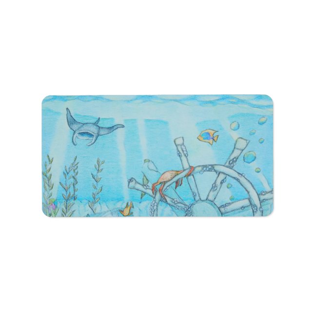 Coral reef shipwreck label (Front)