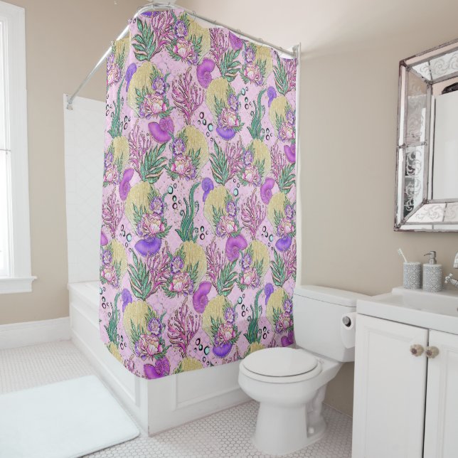 Coral Reef  Shower Curtain (In Situ)