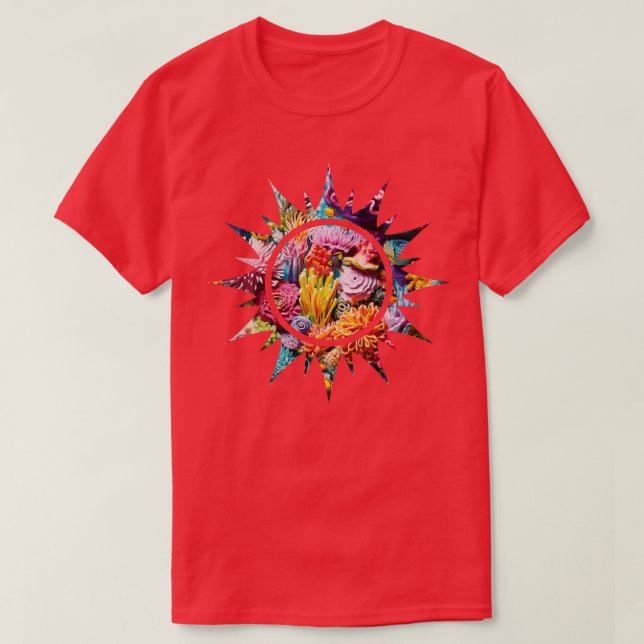 Coral Reef Sun T-Shirt (Design Front)