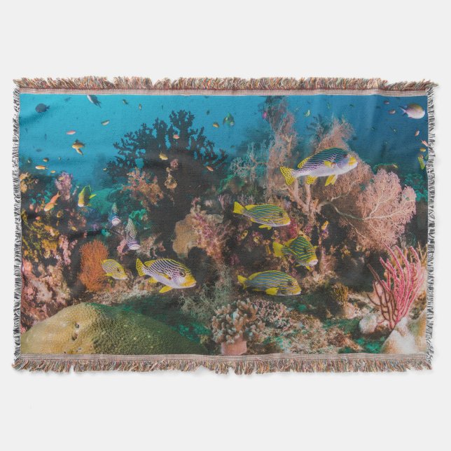 Coral Reef throw blanket (Front)
