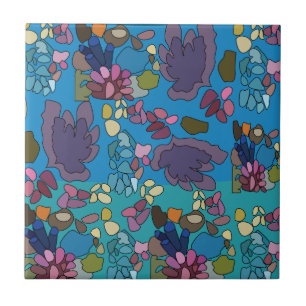 Coral Reef Under The Sea Birthday Party Favour Ceramic Tile