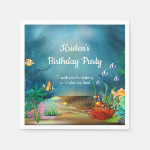 Coral Reef Under the Sea Party Napkin
