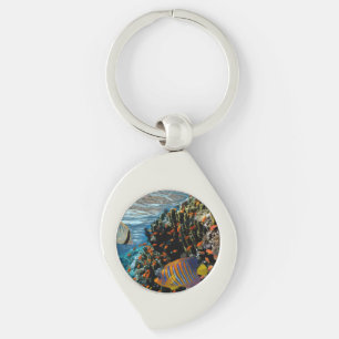 Coral Reef with Fire Coral and Exotic Fishes       Key Ring