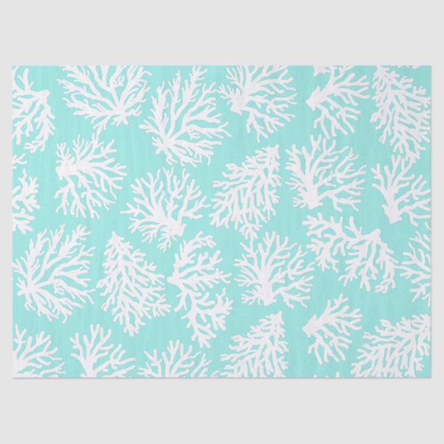 Coral Reefs summer coastal beach     Tissue Paper (Front)